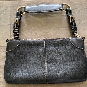 Vintage Dooney and Burke Black Leather Handbag